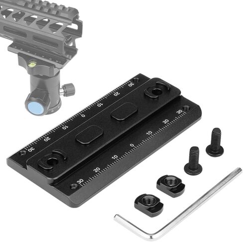 76 مم/2.99 بوصة معدنية Mlok M-LOK M Lok Rail حامل لوحة حامل ثلاثي القوائم مع صواميل T ومسامير إيقاف أمان لرأس الكرة الثلاثية Ballhead Arca Swiss RRS متوافقة مع in Kuwait