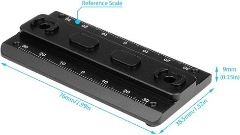 76 مم/2.99 بوصة معدنية Mlok M-LOK M Lok Rail حامل لوحة حامل ثلاثي القوائم مع صواميل T ومسامير إيقاف أمان لرأس الكرة الثلاثية Ballhead Arca Swiss RRS متوافقة مع in Kuwait