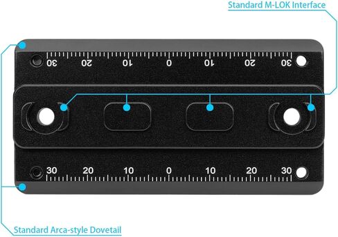 76 مم/2.99 بوصة معدنية Mlok M-LOK M Lok Rail حامل لوحة حامل ثلاثي القوائم مع صواميل T ومسامير إيقاف أمان لرأس الكرة الثلاثية Ballhead Arca Swiss RRS متوافقة مع in Kuwait