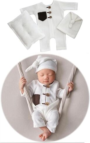 Newborn Photography Outfits Boy Girl Baby Photo Romper Knit Bodysuit Outfit Prop in Saudi Arabia