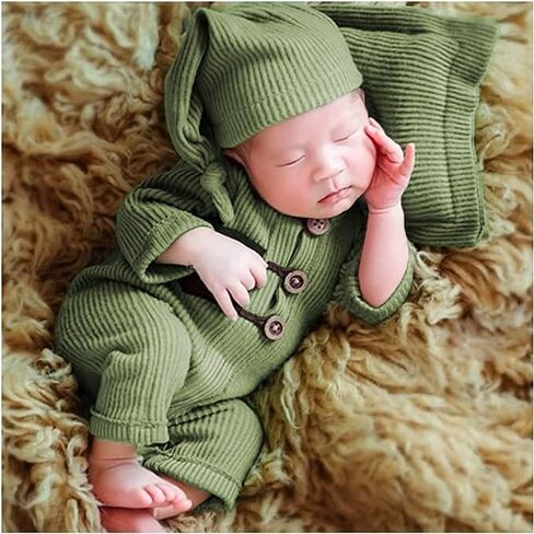 Newborn Photography Outfits Boy Girl Baby Photo Romper Knit Bodysuit Outfit Prop in Saudi Arabia
