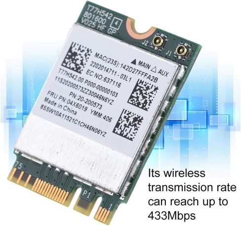بطاقة ASHATA WiFi، شبكة مزدوجة النطاق 2.4G/5G 433Mpbs شبكة NGFF بطاقة WiFi لاسلكية لينوفو in Saudi Arabia