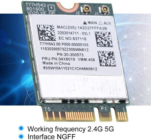 بطاقة ASHATA WiFi، شبكة مزدوجة النطاق 2.4G/5G 433Mpbs شبكة NGFF بطاقة WiFi لاسلكية لينوفو in Saudi Arabia