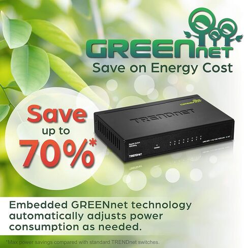 تم تجديد محول TRENDnet ذو 8 منافذ Gigabit GREENnet، TEG-S82G، (متجدد) in Kuwait