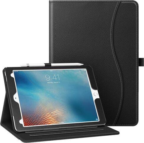 حافظة Fintie لجهاز iPad Pro 9.7 بوصة إصدار 2016 للكمبيوتر اللوحي - [حماية الزوايا] غطاء خلفي ذكي قابل للطي متعدد الزوايا مع جيب، حامل أقلام رصاص، تنبيه/غفو تلقائي، أرجواني in Kuwait