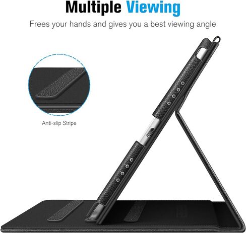 حافظة Fintie لجهاز iPad Pro 9.7 بوصة إصدار 2016 للكمبيوتر اللوحي - [حماية الزوايا] غطاء خلفي ذكي قابل للطي متعدد الزوايا مع جيب، حامل أقلام رصاص، تنبيه/غفو تلقائي، أرجواني in Kuwait