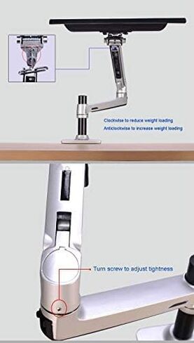 XSJ8013C سبائك الألومنيوم ذراع طويل للغاية LED شاشة LCD حامل طاولة لقط كامل الحركة مراقب جبل الدعم (فضي) in Kuwait