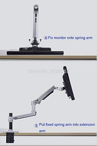 XSJ8013C سبائك الألومنيوم ذراع طويل للغاية LED شاشة LCD حامل طاولة لقط كامل الحركة مراقب جبل الدعم (فضي) in Kuwait
