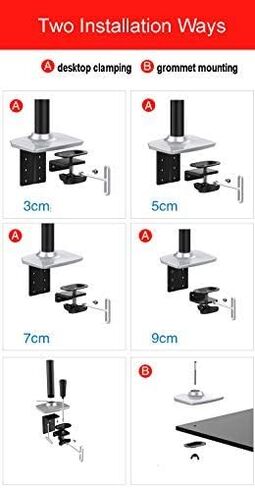 XSJ8013C سبائك الألومنيوم ذراع طويل للغاية LED شاشة LCD حامل طاولة لقط كامل الحركة مراقب جبل الدعم (فضي) in Kuwait