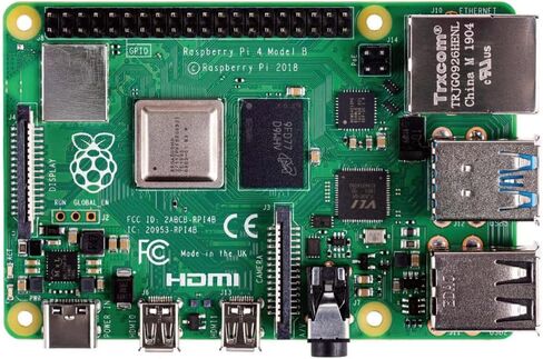 لوح راسبيري باي 4B (2GB) مع هيكل الومنيوم صغير ومروحة تبريد وضوء محيطي متغير اللون (اسود غير لامع) in Kuwait