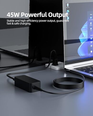 45W Charger for HP 15-dy 15-dy1043dx 15-dy1036nr 15-dy1051wm 15-dy1091wm 15-dy1074nr 15-dy1025nr 15-dy1083wm 15-dy1095od 15-dy1076nr 15-dy1087nr 15-dy1731ms 15-dy0013dx Model Laptop Power Supply Cord in Saudi Arabia