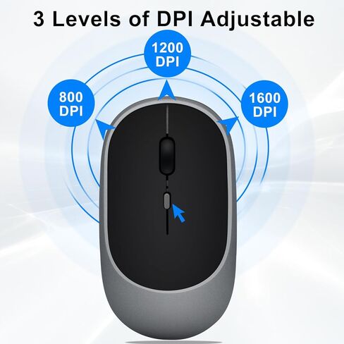 ماوس Dolrso اللاسلكي لأجهزة الكمبيوتر المحمول/iPad/MacBook Pro/Air، ماوس بلوتوث، ماوس صامت محمول نحيف لأجهزة Surface Pro/PC/Lenovo/Samsung Tablet، قابل لإعادة الشحن (وردي) in Kuwait