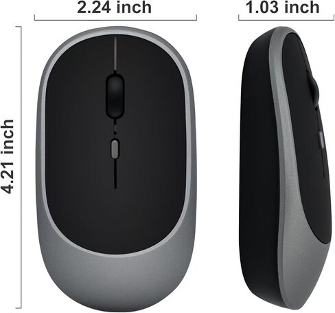 ماوس Dolrso اللاسلكي لأجهزة الكمبيوتر المحمول/iPad/MacBook Pro/Air، ماوس بلوتوث، ماوس صامت محمول نحيف لأجهزة Surface Pro/PC/Lenovo/Samsung Tablet، قابل لإعادة الشحن (وردي) in Kuwait