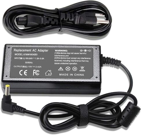 Lnocciy 19V 3.42a 65W AC Adapter Charger for Toshiba Satellite PA3714U-1ACA PA3917U-1ACA PA3715U-1ACA C55 C55-A C655 C850 C50 L755 C855 L655 L745 P50 C855D C55D S55 in Kuwait