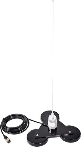 HYSHIKRA NMO Magnetic Mount, Heavy Duty Antenna Magnet Base Bracket with 5Meter(16.4ft) RG58 Cable for Motorola Yaesu Icom Midland Mobile Ham Radio Transceivers in Saudi Arabia