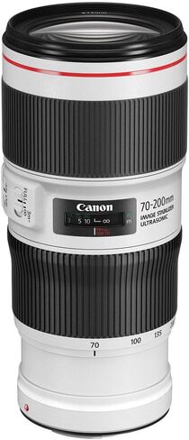 عدسة Canon EF 70-200mm f/4L is II USM (2309C002) مع طقم فلتر وحقيبة ظهر وبطاقة 64 جيجابايت وقارئ بطاقات وحامل ثلاثي مرن ومحفظة ذاكرة وحافظة غطاء ومجموعة تنظيف وحزام يد والمزيد (متجددة) in Saudi Arabia