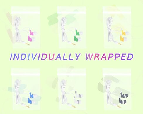 30 قطعة من سماعات الأذن للأطفال من QIDAIZUOEN، مجموعة من سماعات الأذن للفصول الدراسية المدرسية، مجموعة سماعات أذن للطلاب، سلكية للاستعمال مرة واحدة، متينة ومتعددة الألوان، مغلفة بشكل فردي في 6 ألوان in Kuwait