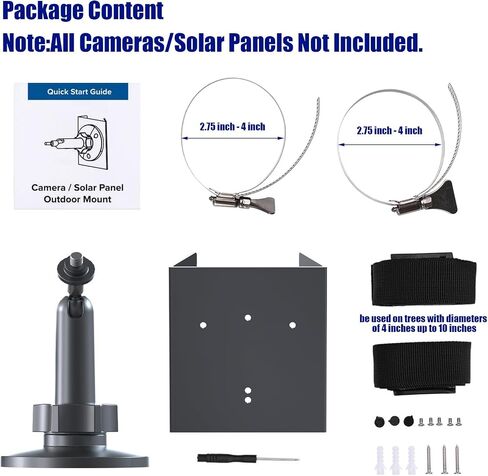 Zivif Outdoor Camera Mount Compatible with Blink XT/XT2 & Blink Outdoor (3rd Gen), Security Camera Pole Mount for Trail Camera or Solar Panels, 360° Rotating Adjustable Camera Wall Mount (Black) in Saudi Arabia