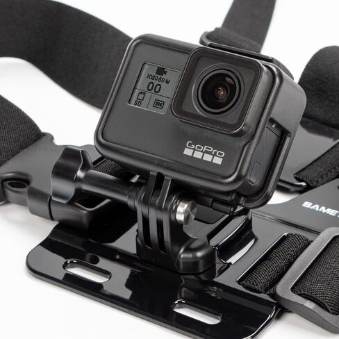 حزام تثبيت على الصدر من Sametop متوافق مع GoPro Hero 12، 11، 10، 9، 8، 7، 6، 5، 4، جلسة، 3+، 3، 2، 1، Max، Hero (2018)، AKASO، كاميرات الأكشن دي جي آي أوسمو in Kuwait