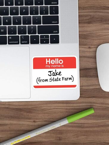 WeiaMaoYi 3 PCs Stickers Jake from State-Farm, Jake State-Farm Hello Jake from State-Farm Sticker for Laptop, Phone, Cars, Vinyl Funny Stickers Decal for Laptops, Guitar, Fridge in Saudi Arabia