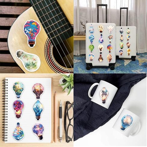 50Pcs Aesthetic Stickers Pack, Cute Anime Stickers for Laptop, Water Bottle, Suitcase, Bicycle, Skateboard, Helmet, Journaling, Scrapbooking, Waterproof Vinyl Decals in Kuwait