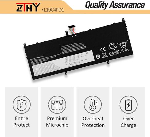 ZTHY L19C4PD1 L19D4PD1 L19M4PD1 استبدال بطارية الكمبيوتر المحمول Lenovo ideapad Yoga 6-13ARE05 6-13ALC6 Yoga C640-13IML LTE Series L19L4PD1 5B10W67329 5B10W67385 5B10U65274 7.68V 60Wh 7820mAh 4-Cell in Kuwait