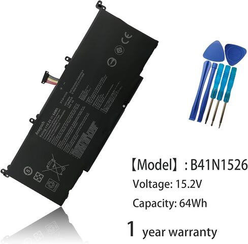 استبدال بطارية الكمبيوتر المحمول Anepoch B41N1526 لجهاز Asus FX502VM FX60VM FX502VM-AS73 FX502VM-FY361T ROG Strix GL502VT GL502VT-DS74 GL502VM-FY039T S5 S5V S5VM Series 0B200-01940000 15.2V 6 4 واط ساعي 4240 مللي أمبير in Kuwait