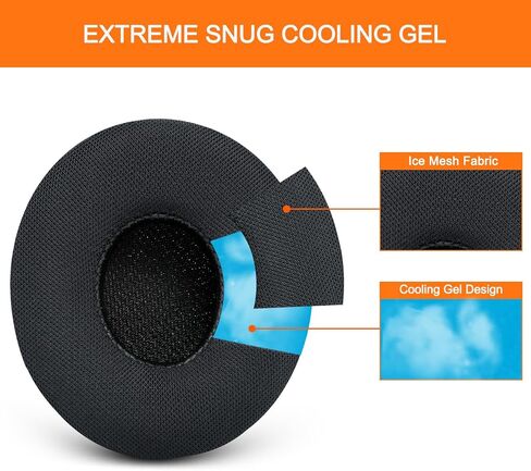 GVOEARS Ear Pads Replacement for Beats Solo 2 Solo 3 - Cooling Gel Earpad Cushions for Solo 2/3 Wired Wireless Headphones Covers with Noise Isolation Memory Foam (Black) in Saudi Arabia