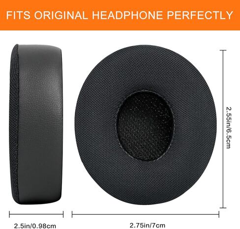 GVOEARS Ear Pads Replacement for Beats Solo 2 Solo 3 - Cooling Gel Earpad Cushions for Solo 2/3 Wired Wireless Headphones Covers with Noise Isolation Memory Foam (Black) in Saudi Arabia