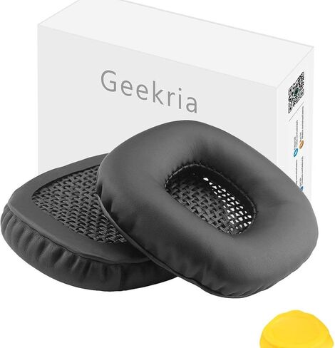 وسائد أذن بديلة من Geekria QuickFit لسماعات Marshall Major وMajor II وMajor 2 وسائد أذن لسماعات الرأس وأجزاء إصلاح غطاء أكواب الأذن (أسود) in Kuwait