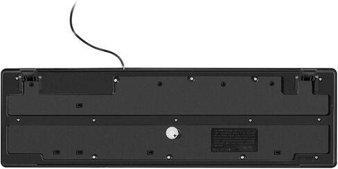 كيبورد كمبيوتر بسلك USB 104 مفتاح مطبوع بخط كبير من ام سي سايت - للافراد ضعاف البصر وضعاف البصر - شخصيات بيضاء على مفاتيح سوداء in Kuwait