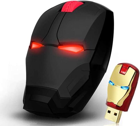Cool Wireless Mouse, 2.4 G Portable Ergonomic Optical Wireless Mouse with USB Receiver | for Notebook PC Laptop Computer MacBook | with 8G USB Flash Drive | 3 Adjustment Levels in Kuwait