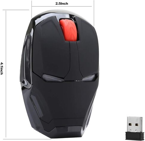 Cool Wireless Mouse, 2.4 G Portable Ergonomic Optical Wireless Mouse with USB Receiver | for Notebook PC Laptop Computer MacBook | with 8G USB Flash Drive | 3 Adjustment Levels in Kuwait