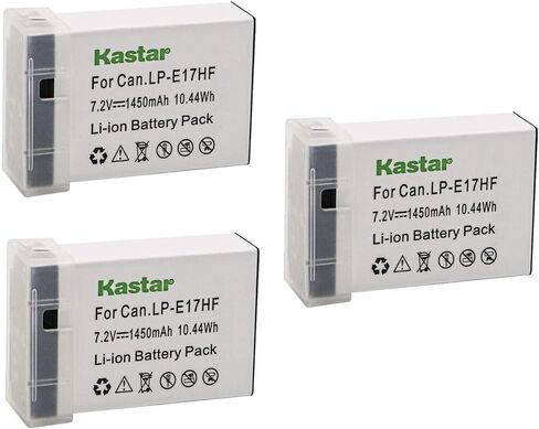 [تم فك تشفيرها بالكامل] بطارية Kastar LP-E17HF بديلة لبطارية Canon LP-E17 LP-E17H 9967B02، شاحن LC-E17 LC-E17E، كاميرا Canon EOS RP EOS R8 EOS R50 EOS R100 بدون مرآة، مقبض بطارية BG-E18 in Kuwait