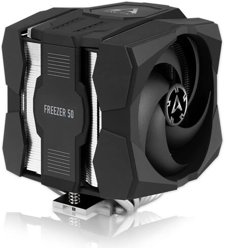 ARCTIC Freezer 50 - Multi Compatible Dual Tower CPU Fan with A-RGB, CPU Air Cooler for AMD and Intel, Two Pressure-Optimised Fans, 6 Heatpipes, LGA1700 Compatible MX-4 Thermal Paste incl. in Kuwait