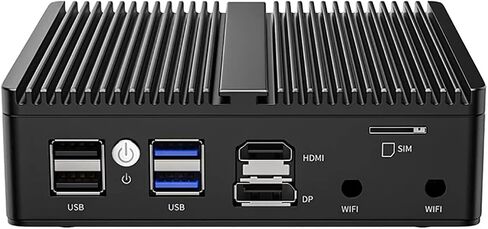 جهاز توجيه جدار الحماية IDEARACE، 4 منافذ i225 2.5G Nic كمبيوتر صغير بدون مروحة، وحدة المعالجة المركزية Celeron N5105 16 جيجابايت DDR4 RAM 256 جيجابايت SSD Windows 11 Pro، Intel UHD Graphics، HD+DP شاشة مزدوجة 4xLAN 4xUSB in Kuwait