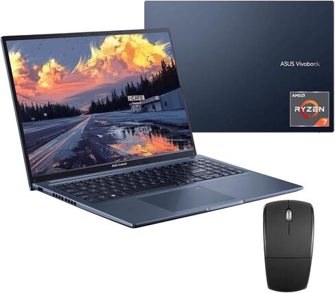 ASUS 2023 أحدث كمبيوتر محمول Vivobook، شاشة 16 بوصة عالية الدقة، AMD Ryzen 7 5800HS (8 كور، Beats i7-1195G7)، ذاكرة الوصول العشوائي 12 جيجابايت، 512 جيجابايت SSD، AMD Radeon Graphics، WiFi 6، لوحة مفاتيح Chiclet، USB-A&C، Windows 11 Home in Saudi Arabia