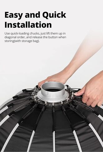 AMBITFUL PS60 مقاس 23.6 بوصة / 60 سم محمول سريع التركيب، صندوق سوفت بوكس ​​مكافئ عميق مع شبكة قرص العسل لـ Tiktok YouTube، والألعاب، والتكبير، وتسجيل الفيديو in Kuwait