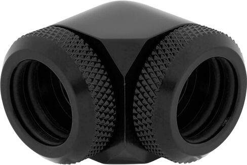 حزمة مزدوجة من Corsair Hydro X Series XF Hardline 90° 14mm OD Fitting - أسود in Saudi Arabia