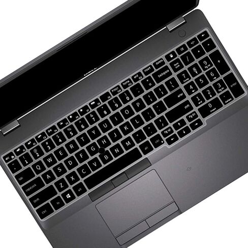 غطاء لوحة المفاتيح لجهاز Dell Latitude 5000 5500 5501 5510 5511 15.6 بوصة /Dell Precision 3540 3541 غطاء لوحة المفاتيح للكمبيوتر المحمول (مع نقطة) - أسود in Saudi Arabia