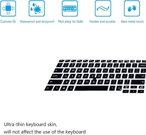 غطاء لوحة المفاتيح لجهاز Dell Latitude 5000 5500 5501 5510 5511 15.6 بوصة /Dell Precision 3540 3541 غطاء لوحة المفاتيح للكمبيوتر المحمول (مع نقطة) - أسود in Saudi Arabia