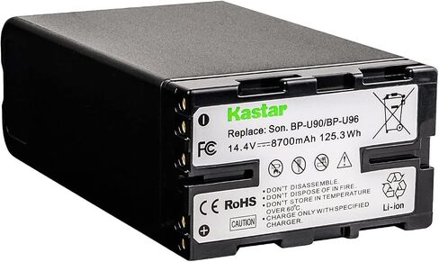 بطارية Kastar BP-U90 وشاحن مزدوج سريع CH04 متوافق مع Sony PMW-EX260 PMW-EX280 PMW-F3 PMW-F3K PMW-F3L XDCAM EX HD422 PHU-60K ILME-FX6 PXW-FS5 PXW-FS5K PXW-FS5M2 PXW -كاميرا FS7 in Kuwait