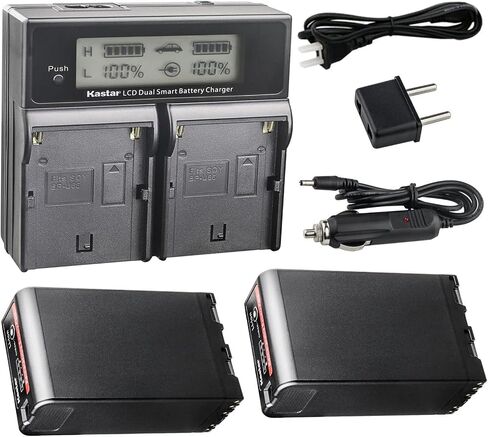 Kastar 1-Pack BP-U90 Battery and CH04 Dual Fast Charger Compatible with Sony PXW-FS7K PXW-FS7M2 PXW-FS7M2K PXW-FX6 PXW-FX9 XDCAM PXW-FX9K PXW-X160 PXW-X180 PXW-X200 PXW-Z450 PXW-Z190 PXW-Z280 Camera in Saudi Arabia