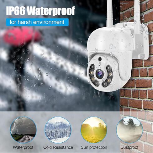 Alptop Outdoor PT WiFi IP Security Camera 3mp Home Surveillance Camera عموم/إمالة اتجاهين صوت كشف الحركة اللون رؤية ليلية تسجيل SD تتبع تلقائي in Kuwait