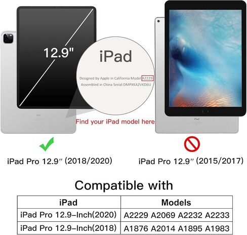 JETech Case for iPad Pro 12.9" 4th/3rd Gen (2020/2018), Black in Saudi Arabia