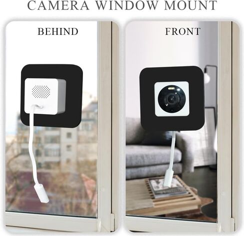 حامل نافذة VVHOOY متوافق مع Wyze Cam OG، دعامة تثبيت لاصقة قوية بدون ثقب حامل نافذة كاميرا أمان داخلي وخارجي من خلال الزجاج (عبوة من قطعتين، الكاميرا غير متضمنة) in Kuwait