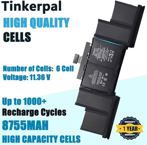 Tinkerpal A1820 Laptop Battery Compatible with MacBook Pro 15 A1707 Late 2016 / Mid 2017 EMC 3072 EMC 3162 MLH32CH/A MLH42CH/A MLW72CH/A MLW82CH/A MPTR2LL/A MPTT2LL/A 11.4V 76Wh in Saudi Arabia
