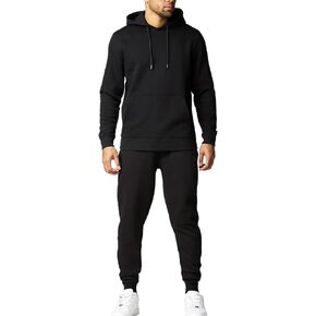JIHUILAI بدلات رياضية مخملية للرجال 2 قطعة هوديس مع Sweatpants مجموعات عادية الجري الركض الرياضة البدلة مجموعات S-3XL in Kuwait