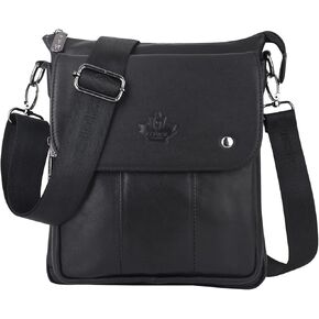 ZZNICK Genuine Leather Messenger Bag, Sling Bag Crossbody Shoulder Bags for Travel Work Business