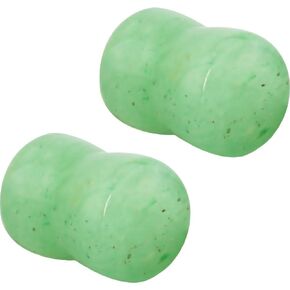 Forbidden Body Jewelry Plug Gauges, Stone Gauges, Stone Plugs, Semi-Precious Jade Ear Gauges Double Flare Saddle Plug Earrings 3mm-25mm (Sold as Pairs) in Saudi Arabia